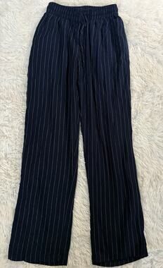 Undiz Adult S/XS Viscose Blend Navy Striped Pj Bottoms. Soft, Comf. Grt Shape